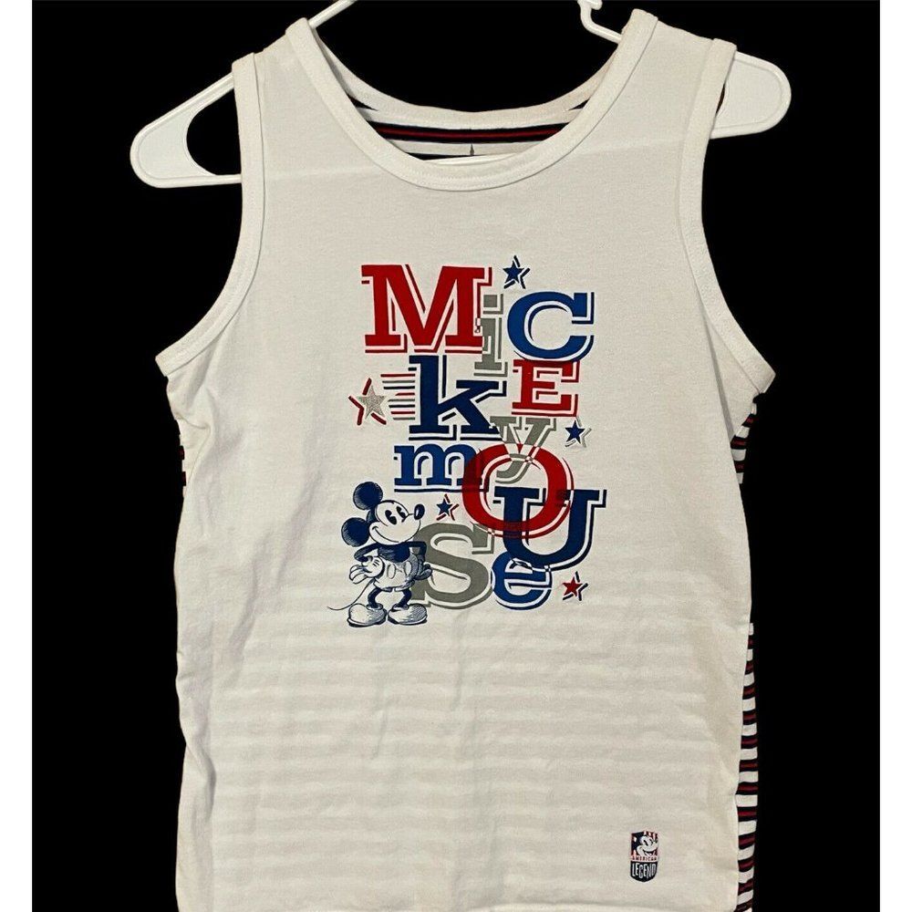 disney parks kids xl mickey mouse tank top Shirt patriotic Stars Stripes
